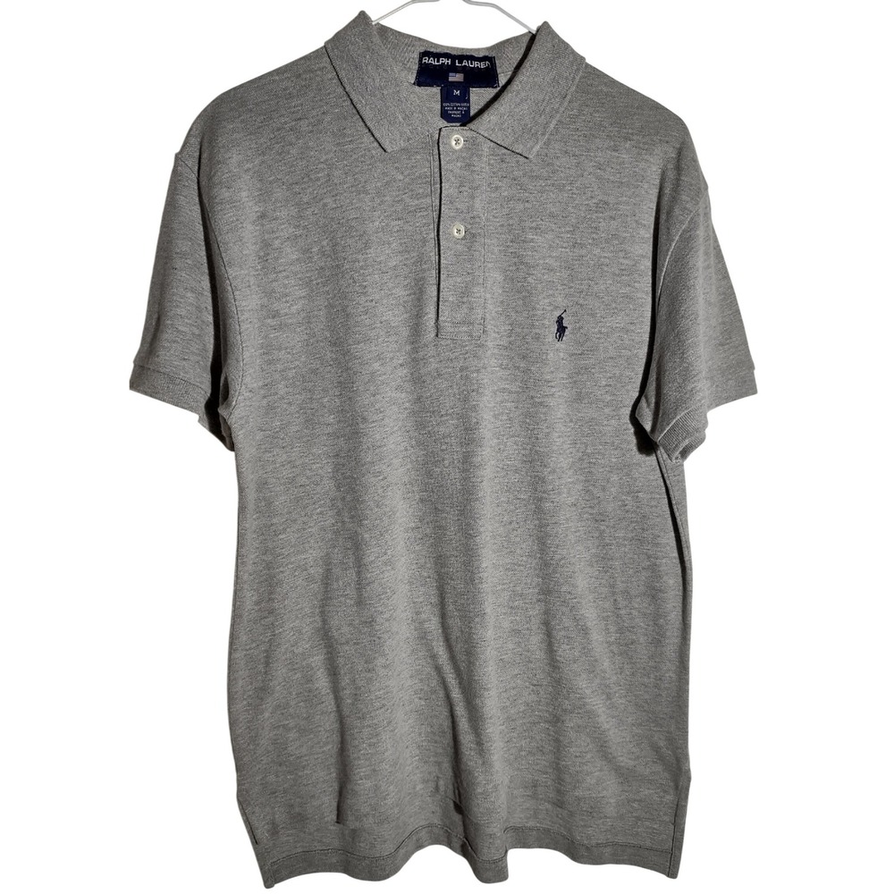 Ralph Lauren Polo Sport‎ Polo Shirt Short Sleeve Casual Gray Mens Size M